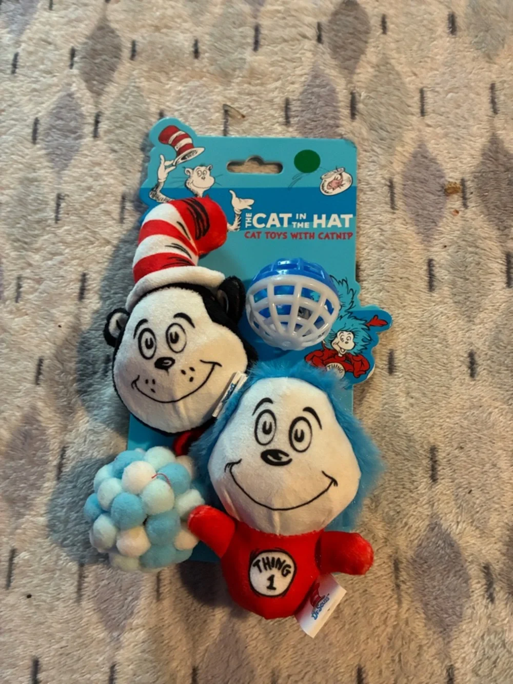 Dr. Seuss Thing 1 Plush Toy Duo in Blue, Red, White